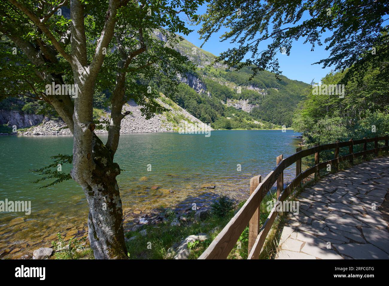 Lago Santo, Appennino modenese, Italia Foto Stock