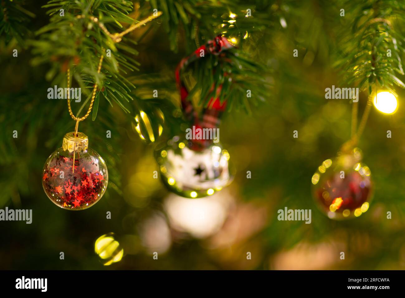 Decorazioni natalizie Foto Stock