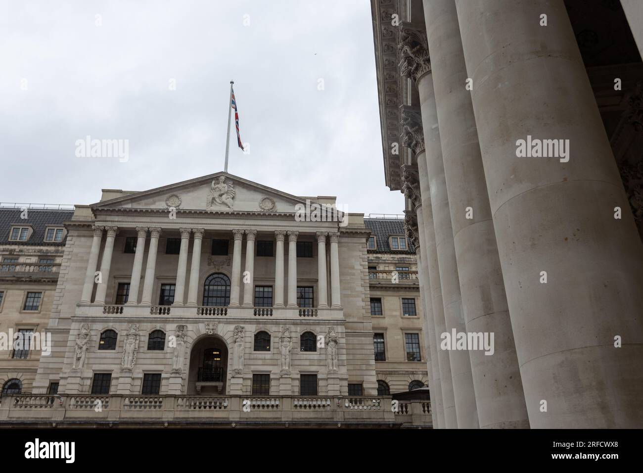 Londra, Regno Unito. 2 agosto 2023. L'esterno della Banca d'Inghilterra. Foto Stock