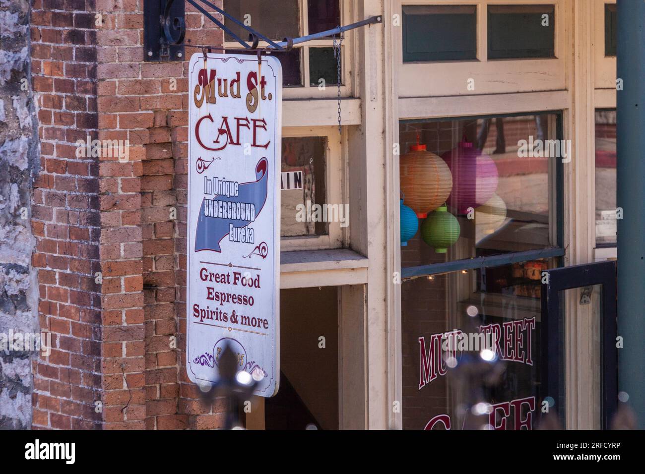 Mud Street Cafe - località turistiche a Eureka Springs, Arkansas. Foto Stock