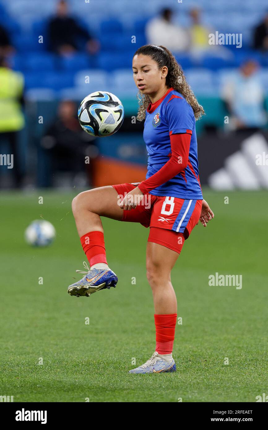 Sydney, Australia. 2 agosto 2023. Schiandra Gonzalez di Panama si riscalda prima della partita del gruppo F della Coppa del mondo femminile FIFA 2023 tra Panama e Francia al Sydney Football Stadium il 2 agosto 2023 a Sydney, Australia credito: IOIO IMAGES/Alamy Live News Foto Stock