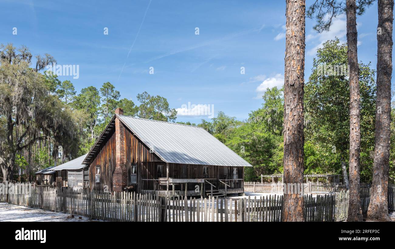 Chesser Island Hoestead, nell'Okefenokee National Wildlife Refuge, Georgia. Foto Stock