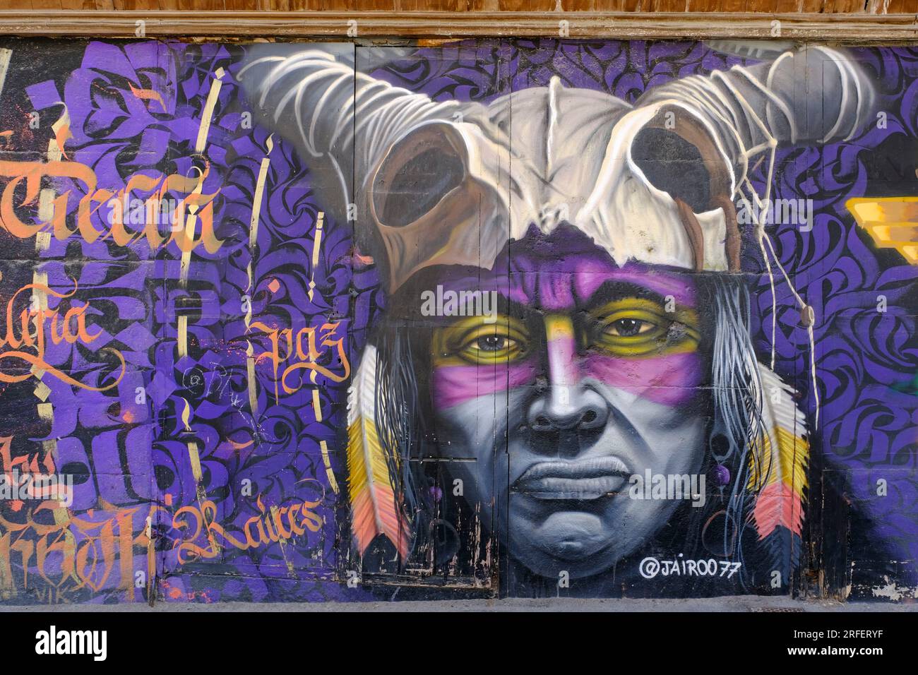 Spagna, Valencia, barrio del Carmen, arte di strada Foto Stock