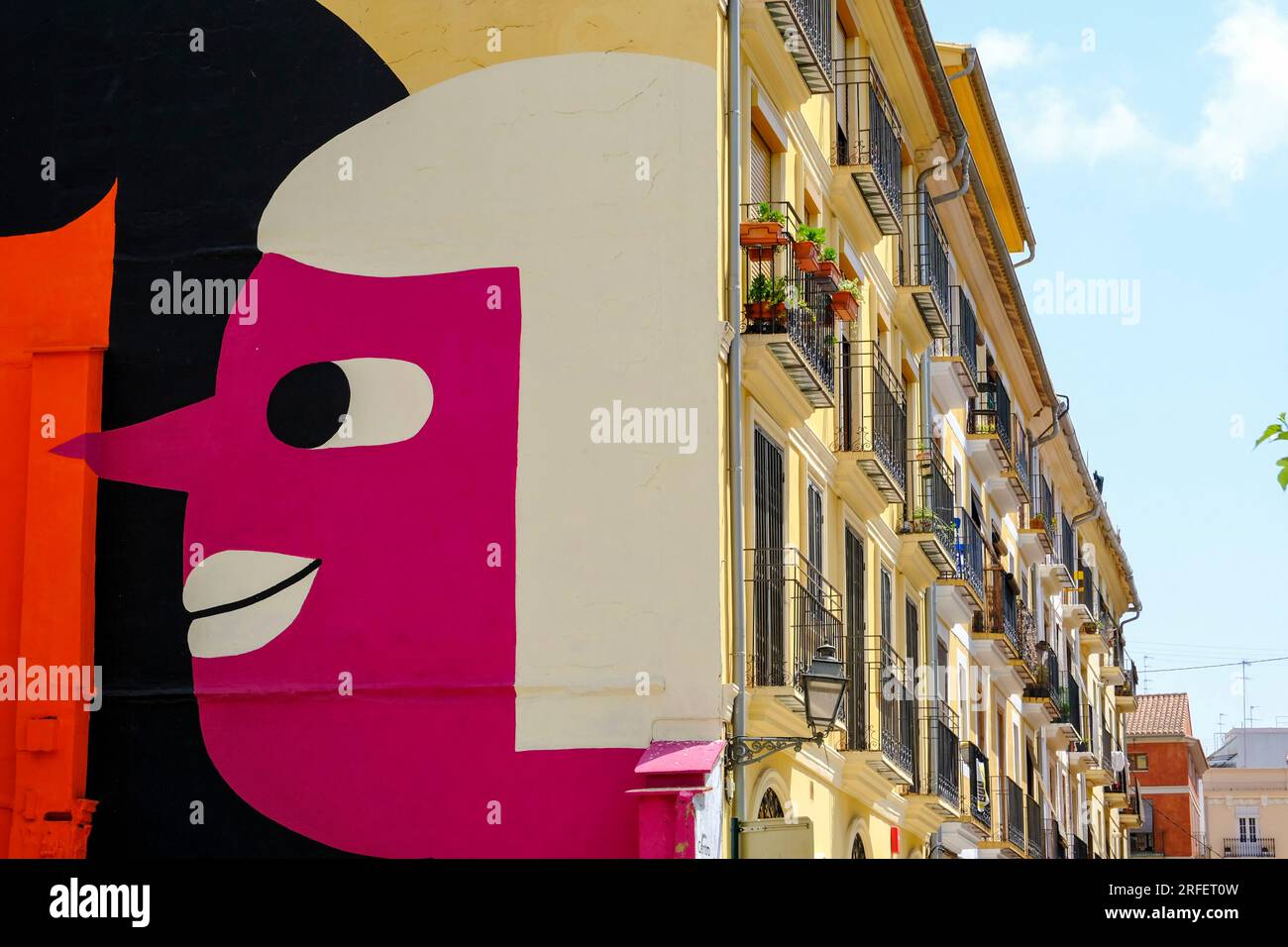 Spagna, Valencia, barrio del Carmen, arte di strada Foto Stock