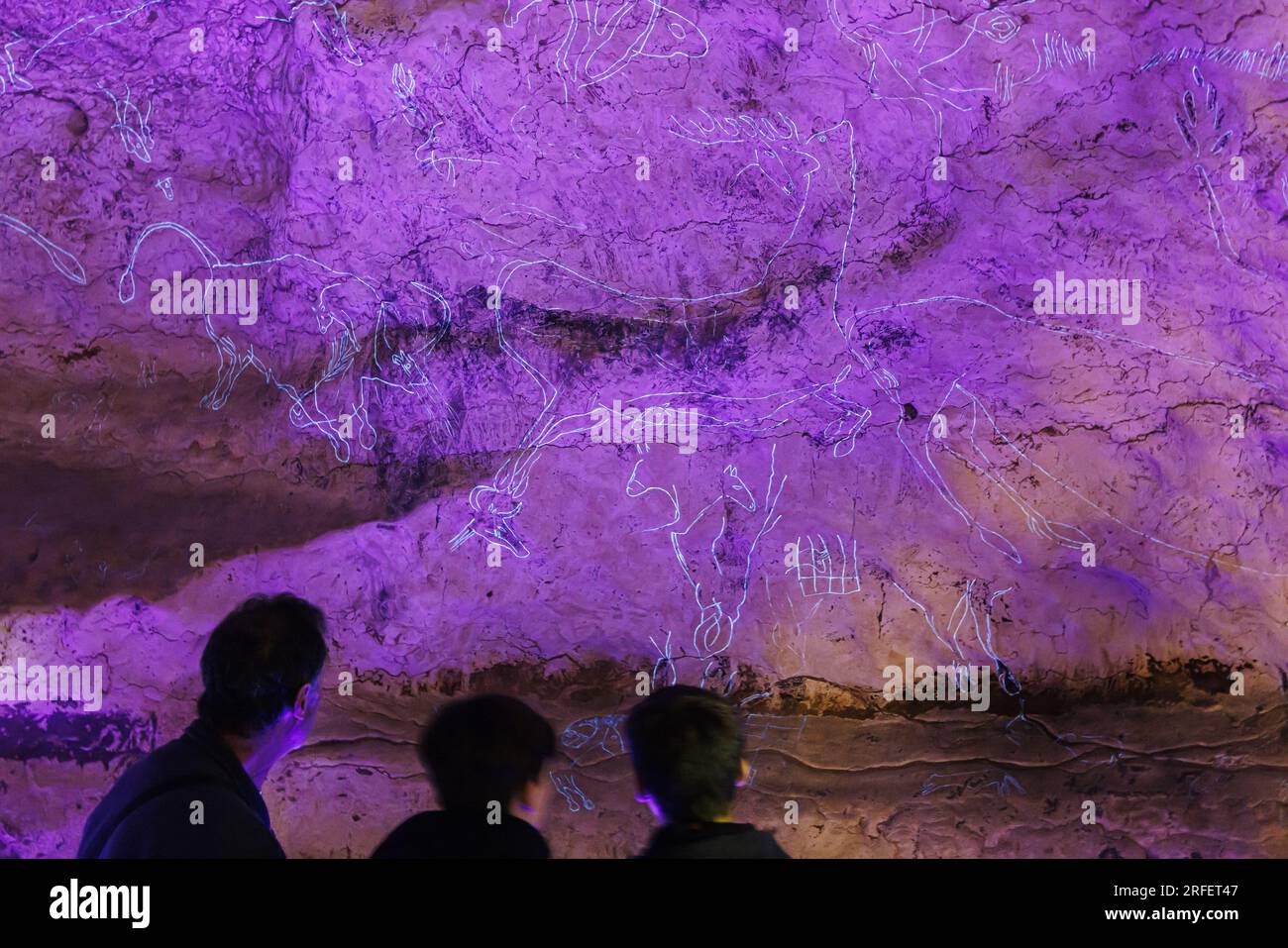 Francia, Dordogna, Montignac, siti preistorici e Grotte decorate della valle di Vézère, patrimonio dell'umanità dell'UNESCO, Lascaux 4 Foto Stock