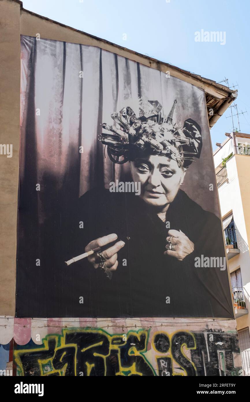 Spagna, Valencia, barrio del Carmen, arte di strada Foto Stock