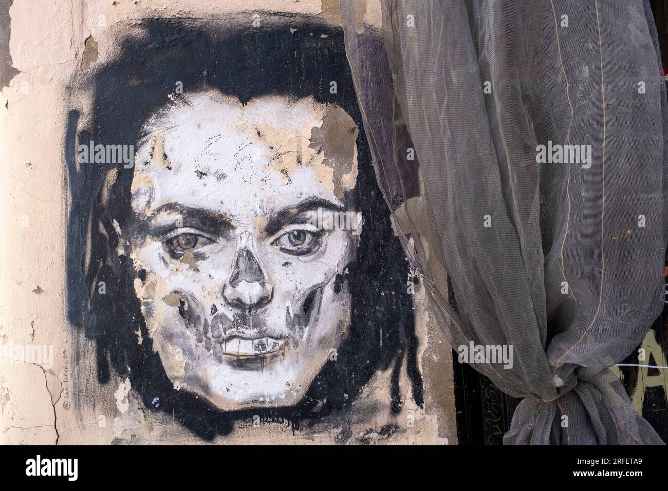 Spagna, Valencia, barrio del Carmen, arte di strada Foto Stock