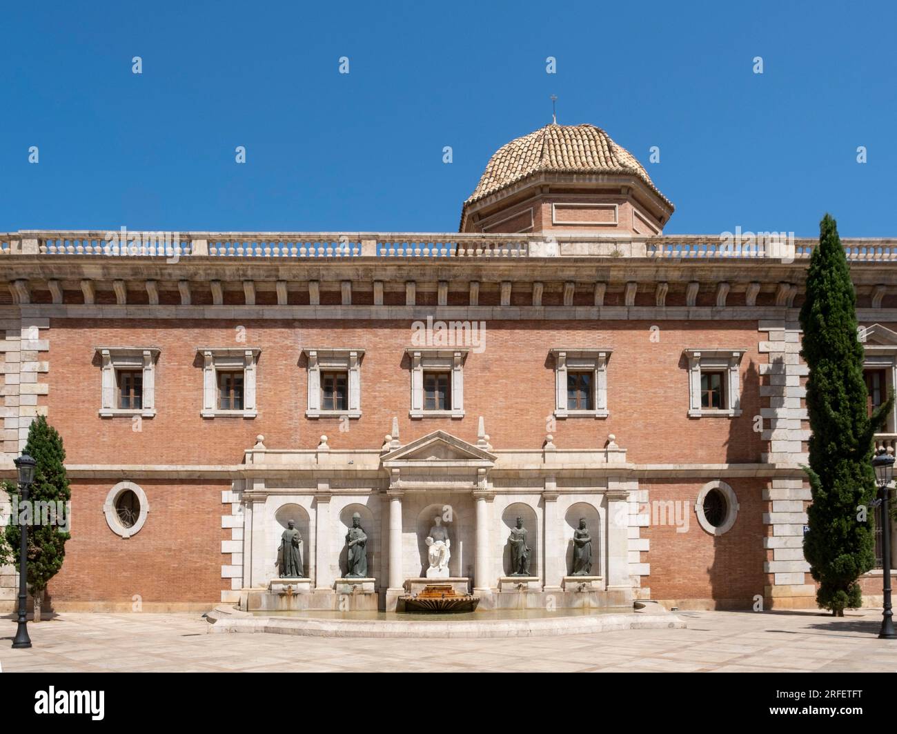 Spagna, Valencia, Fuente de la Plaza del Patriarca Foto Stock