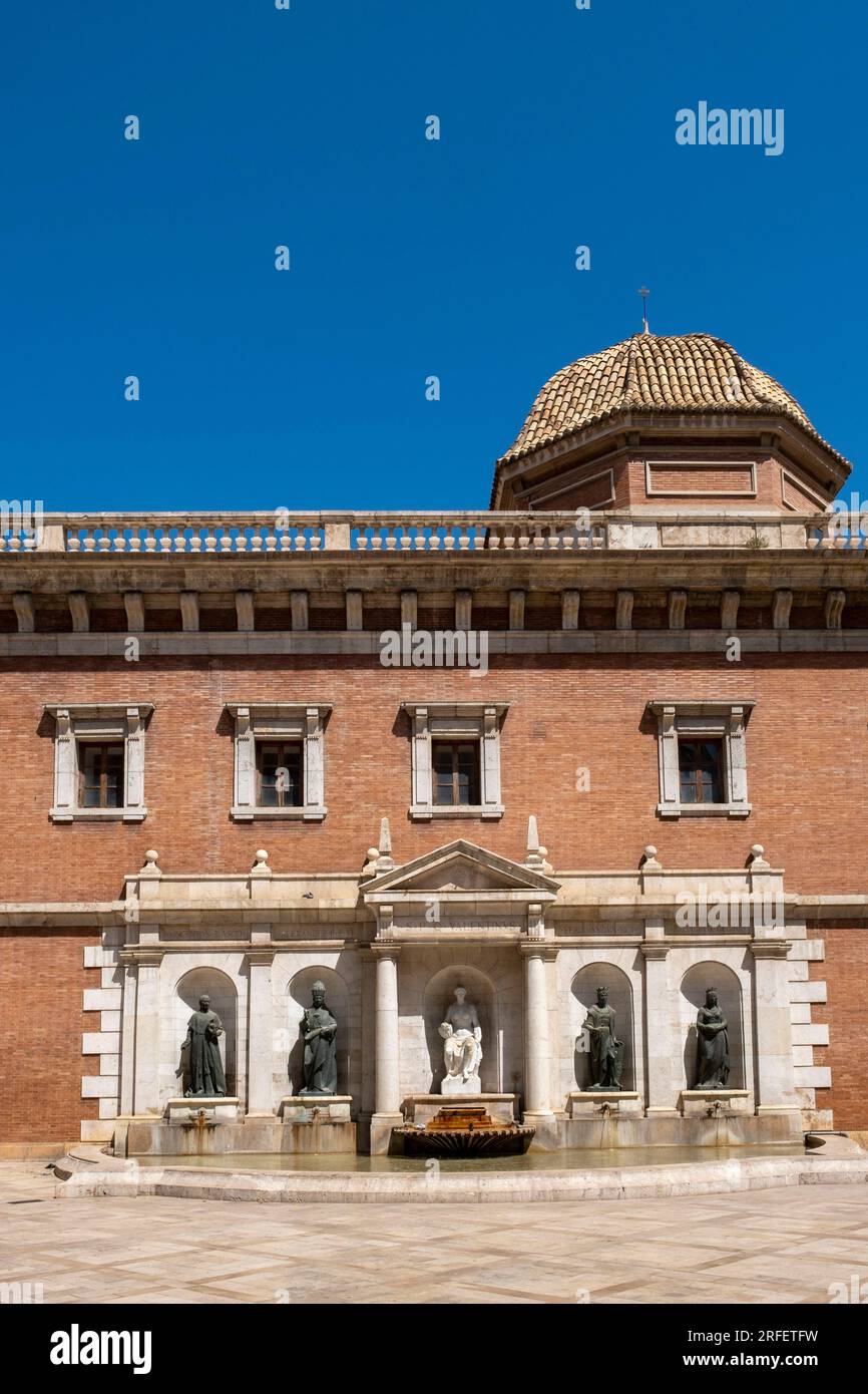Spagna, Valencia, Fuente de la Plaza del Patriarca Foto Stock