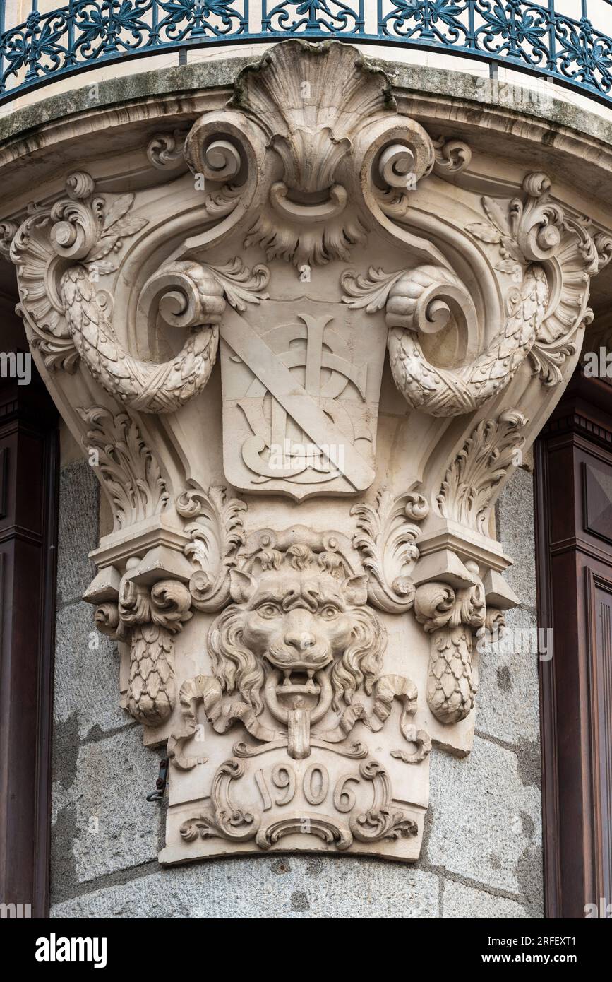 Francia, Aude, Carcassonne, periodo Art Nouveau, Rue de Verdun, Ufficio turistico di Carcassonne Foto Stock