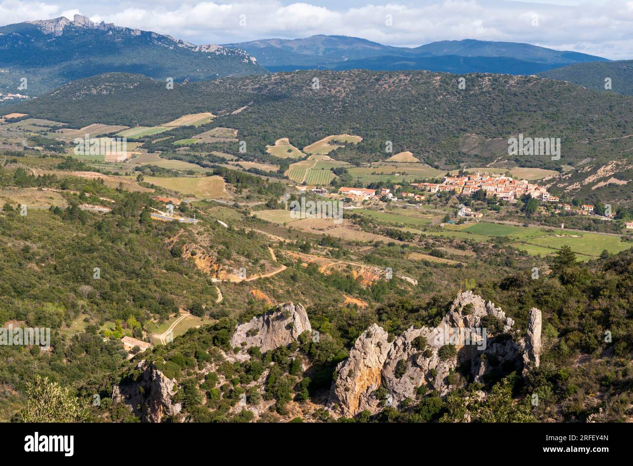 Francia, Aude, Cucugnan Foto Stock