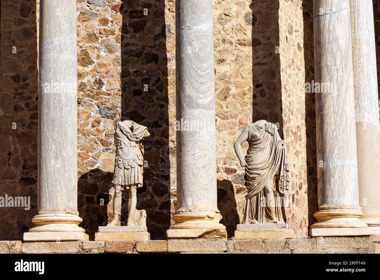 Spagna, Estremadura, Merida, complesso archeologico di Merida, patrimonio dell'umanità dell'UNESCO, le rovine romane di Augusta Emerita, il teatro Foto Stock