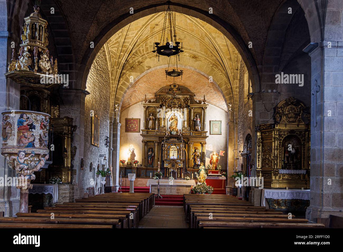 Spagna, Castiglia e Leon, la Alberca, all'interno della chiesa Foto Stock