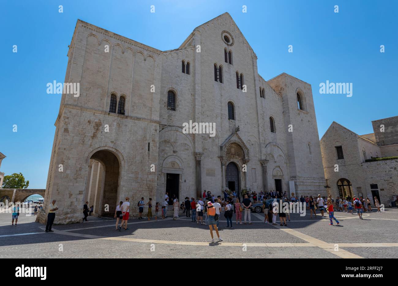 BARI, 9 LUGLIO 2023 - Basilica di San Nicola a Bari, Puglia, Italia Foto Stock