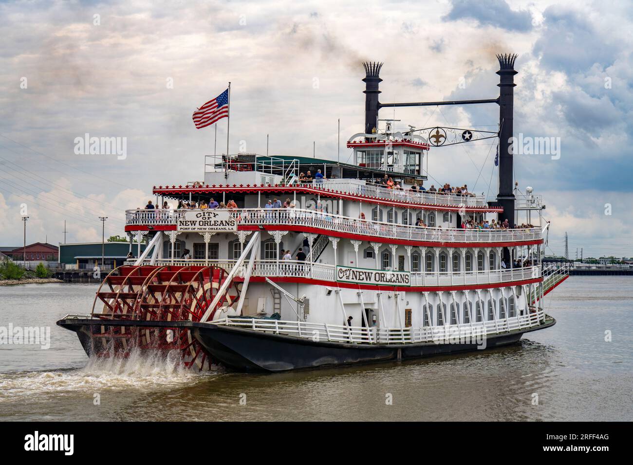 Stati Uniti, Louisiana, New Orleans, il battello a vapore della città di New Orleans Foto Stock