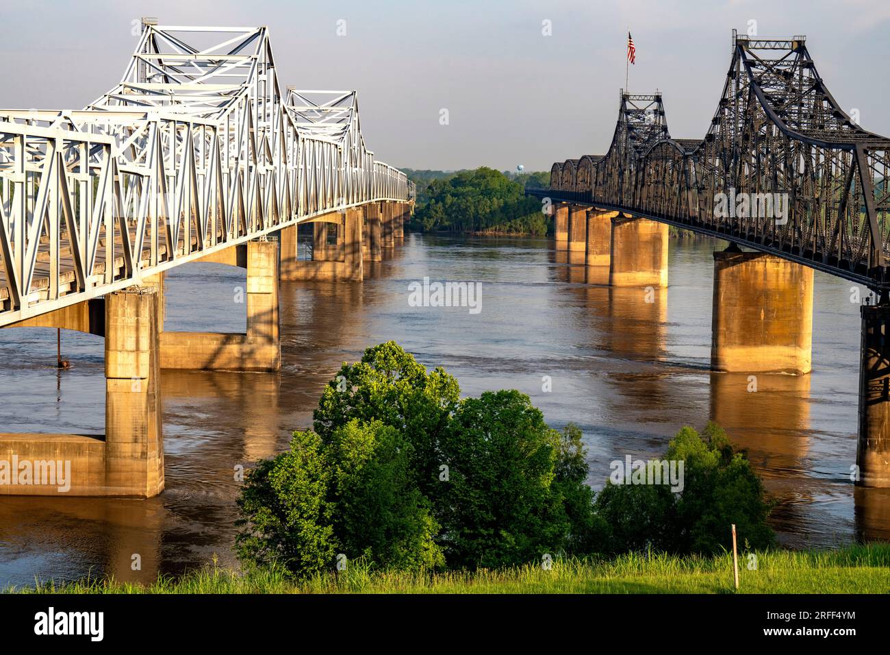 Stati Uniti, Mississippi, Vicksburg, il Mississippi River Bridge sul Mississippi Foto Stock