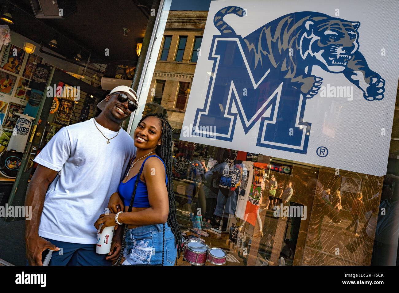 Stati Uniti, Tennessee, Memphis, Beale Street Foto Stock