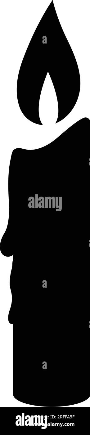 icona candela disegno modello di illustrazione vettoriale Illustrazione Vettoriale