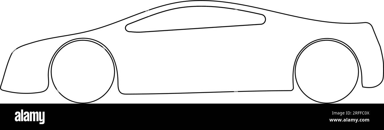 disegno di illustrazione vettoriale dell'icona dell'automobile da corsa Illustrazione Vettoriale