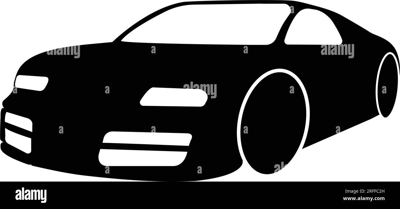 disegno di illustrazione vettoriale dell'icona dell'automobile da corsa Illustrazione Vettoriale