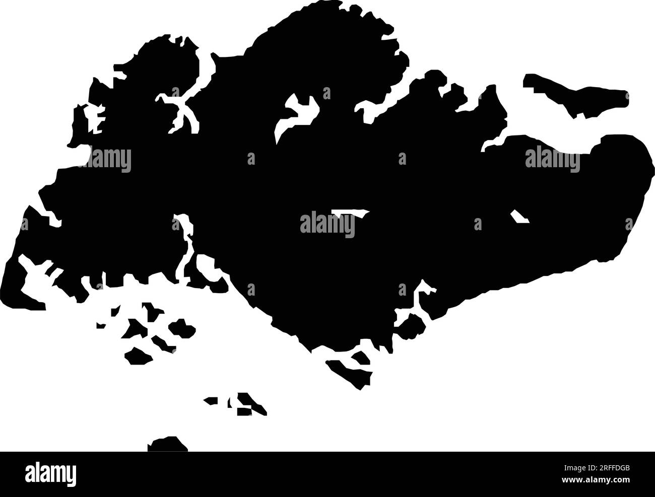 disegno dell'illustrazione vettoriale dell'icona della mappa di singapore Illustrazione Vettoriale