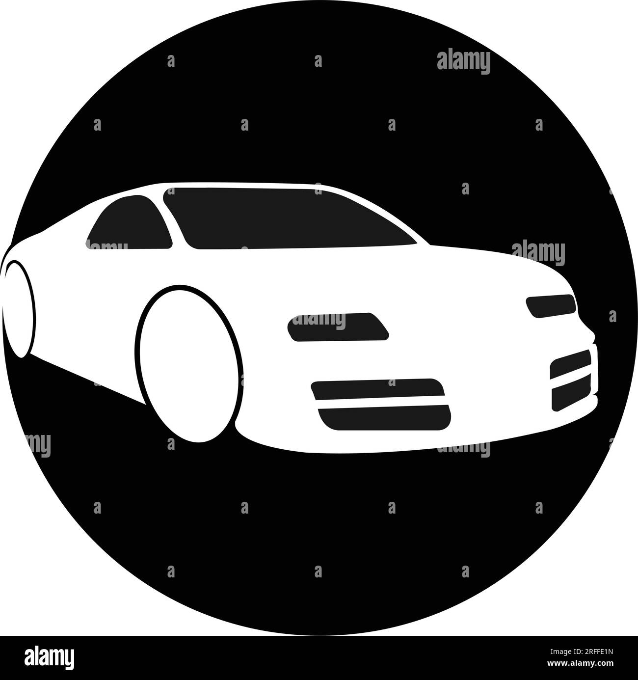 disegno di illustrazione vettoriale dell'icona dell'automobile da corsa Illustrazione Vettoriale