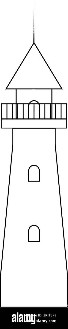 faro icona disegno vettoriale Illustrazione Vettoriale