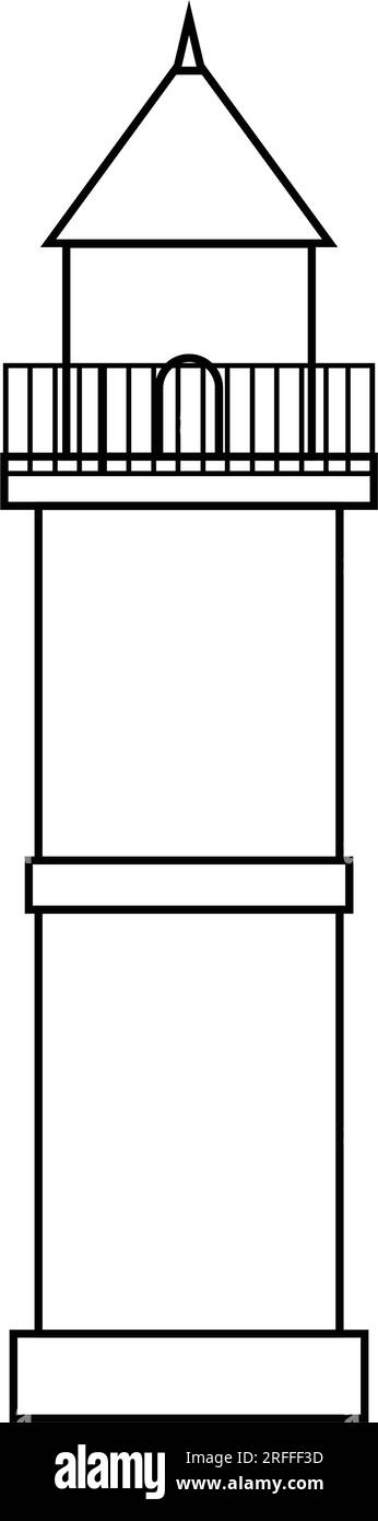faro icona disegno vettoriale Illustrazione Vettoriale