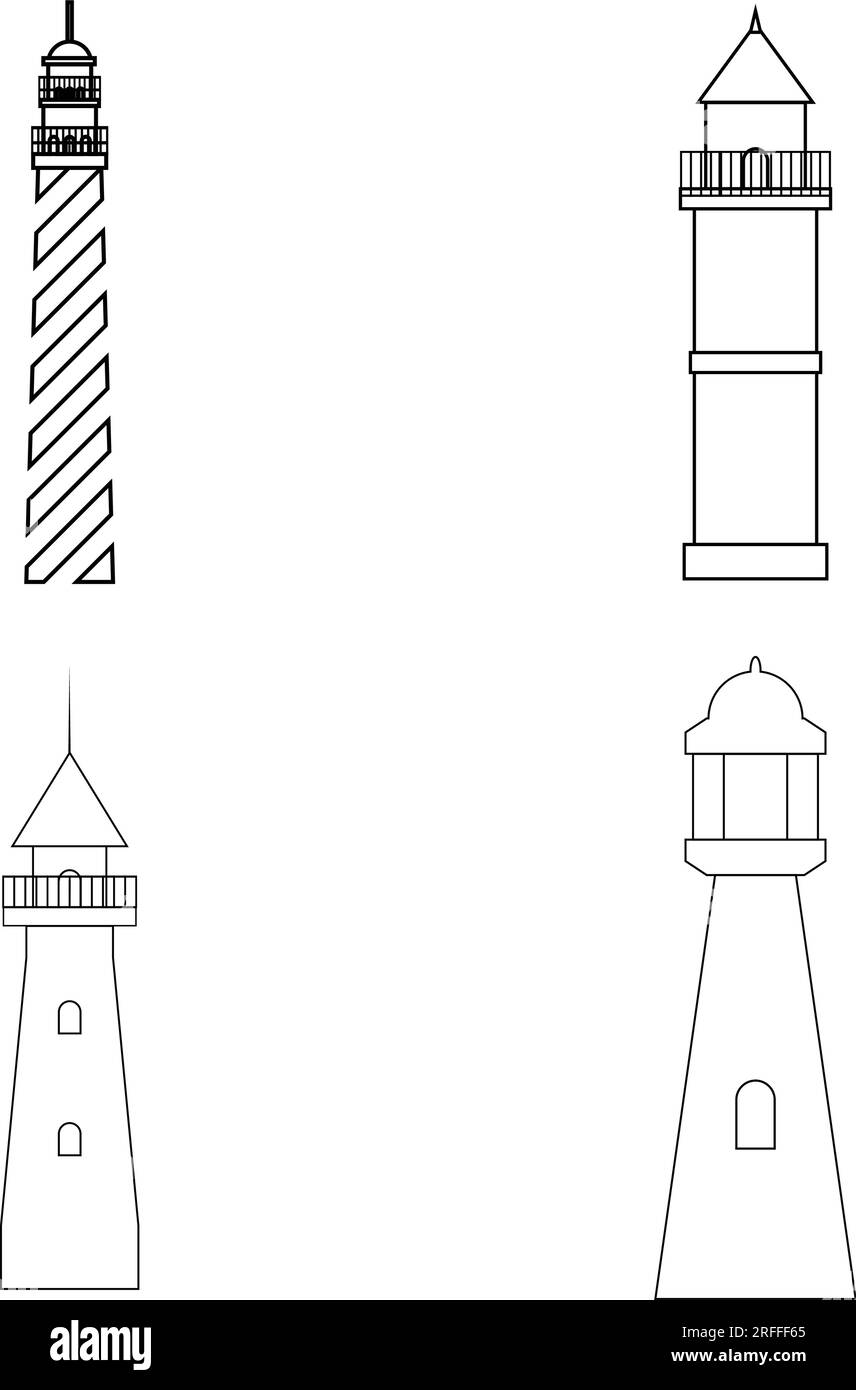 faro icona disegno vettoriale Illustrazione Vettoriale