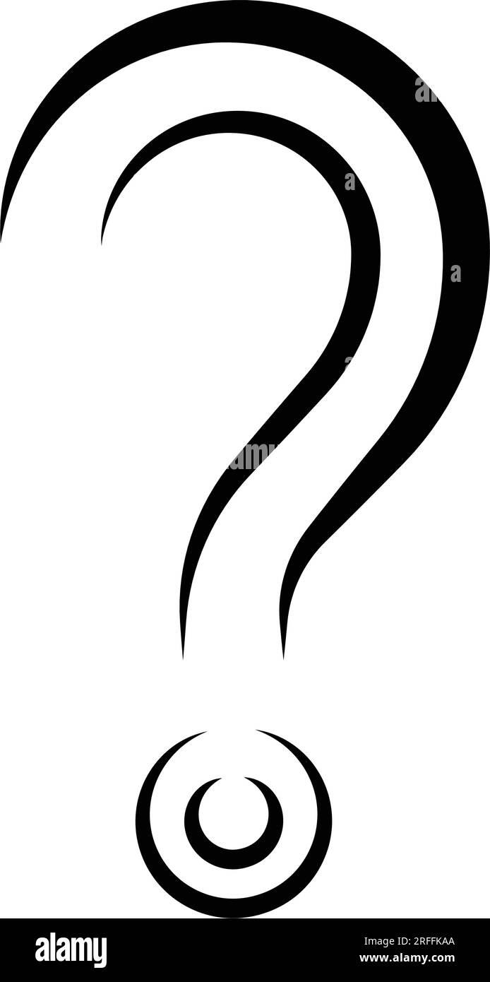 icona punto interrogativo disegno illustrazione vettoriale Illustrazione Vettoriale