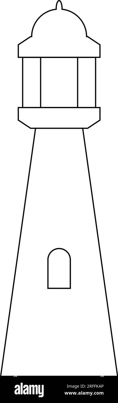 faro icona disegno vettoriale Illustrazione Vettoriale