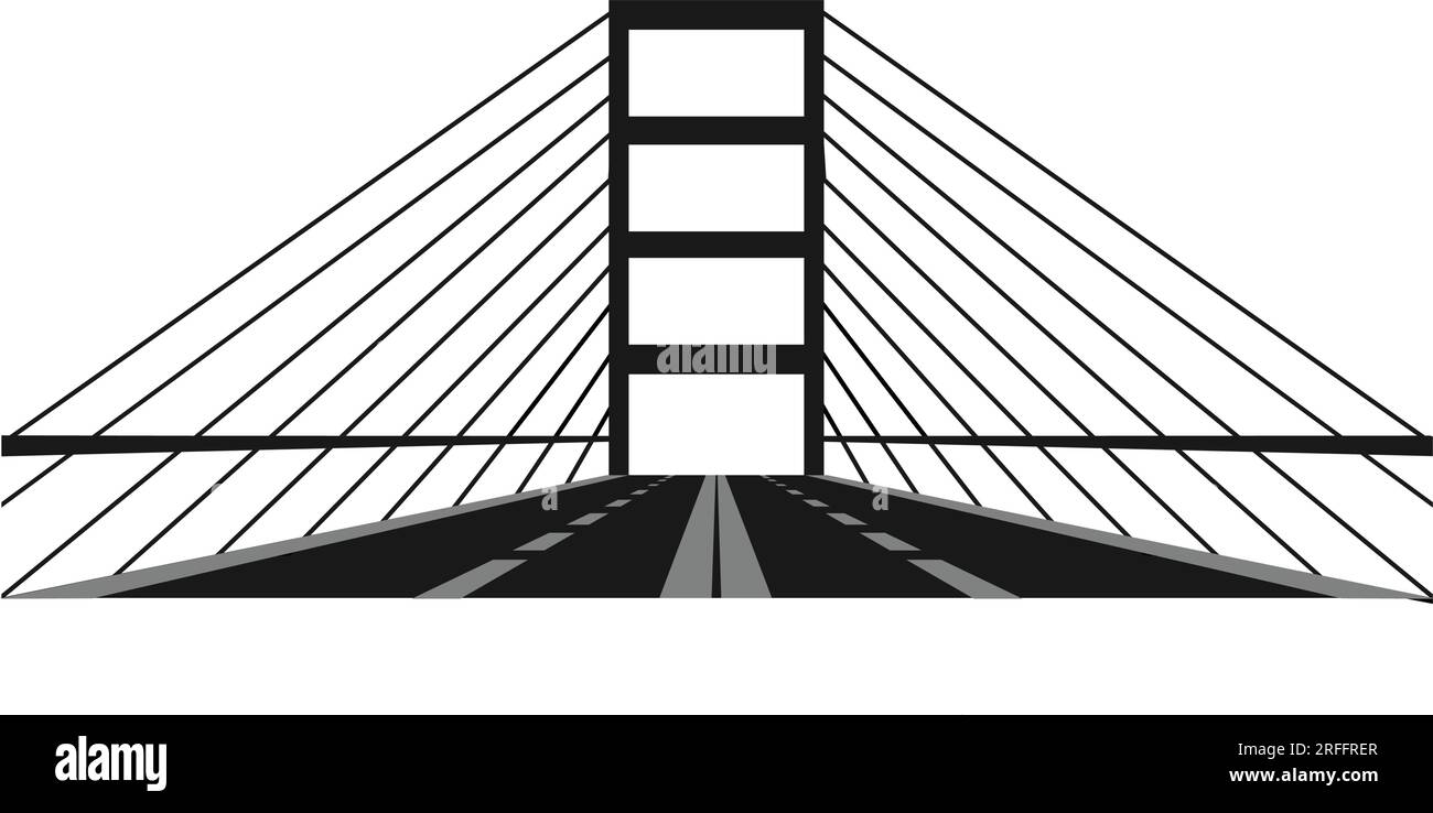 icona del ponte disegno illustrativo vettoriale Illustrazione Vettoriale