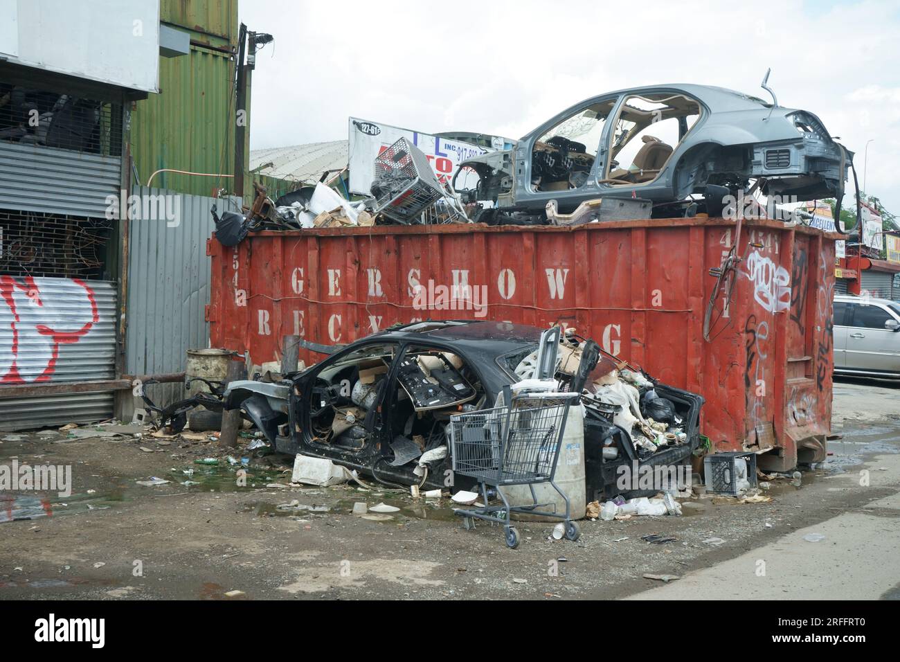 WILLETS POINT, QUEENS, GIARDINO AUTOMOBILISTICO Foto Stock