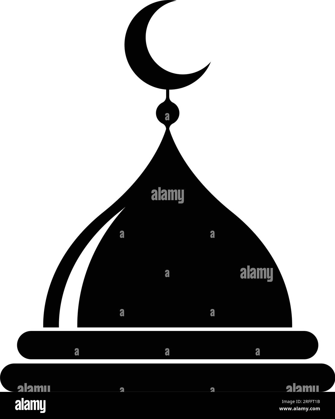 icona della cupola della moschea disegno illustrativo vettoriale Illustrazione Vettoriale