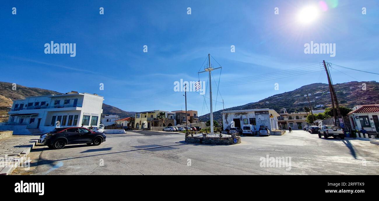 Korthi Bay, isola di Andros, Grecia, Europa meridionale Foto Stock