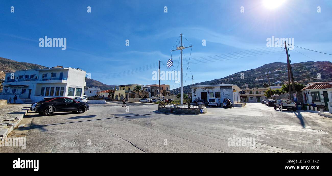 Korthi Bay, isola di Andros, Grecia, Europa meridionale Foto Stock