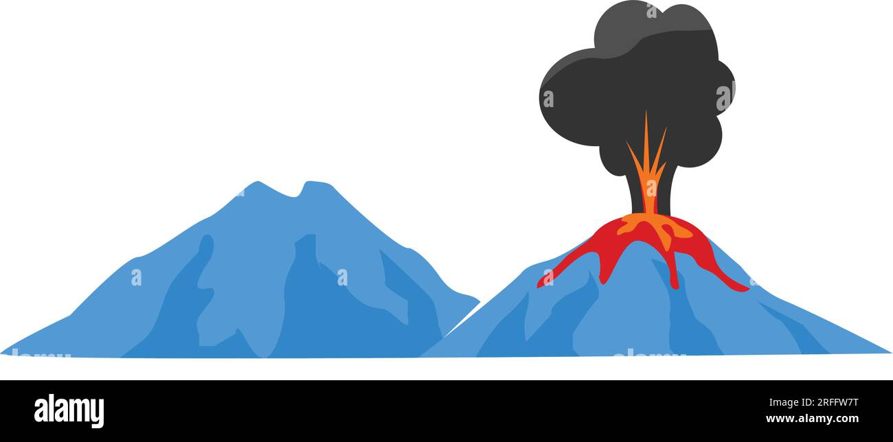 disegno illustrativo vettoriale dell'icona di vulcano Illustrazione Vettoriale