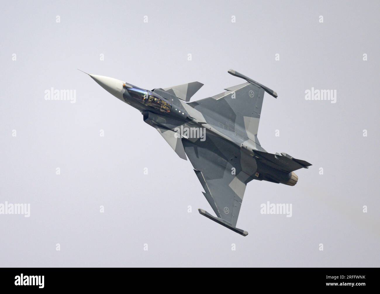 SAAB JAS 39E Gripen durante l'esposizione al Royal International Air Tattoo 2023 Foto Stock