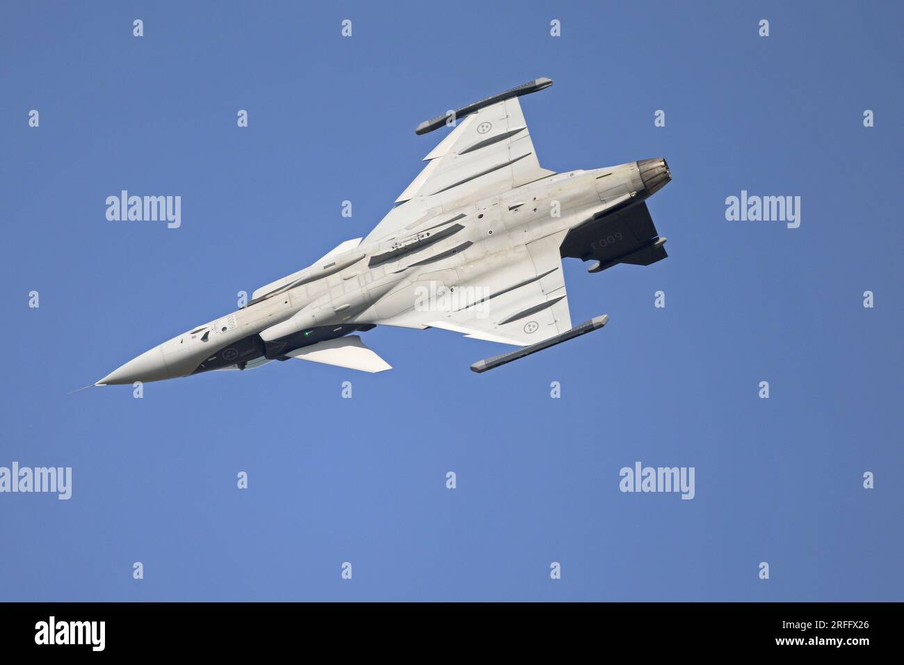 SAAB JAS 39E Gripen durante l'esposizione al Royal International Air Tattoo 2023 Foto Stock