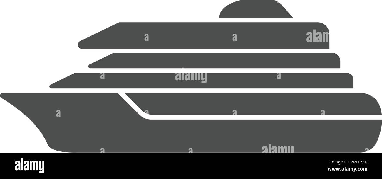 illustrazione del design dell'icona della nave da crociera Illustrazione Vettoriale