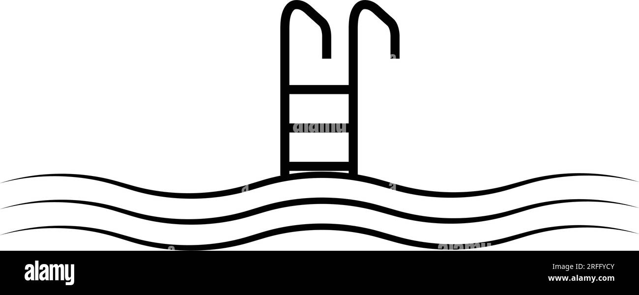 icona piscina disegno illustrativo vettoriale Illustrazione Vettoriale