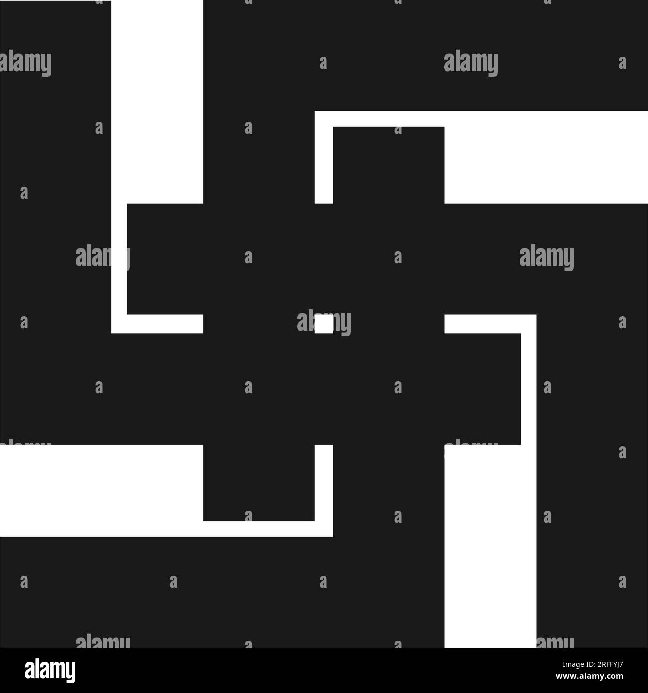 icona tedesca svastica disegno illustrativo vettoriale Illustrazione Vettoriale