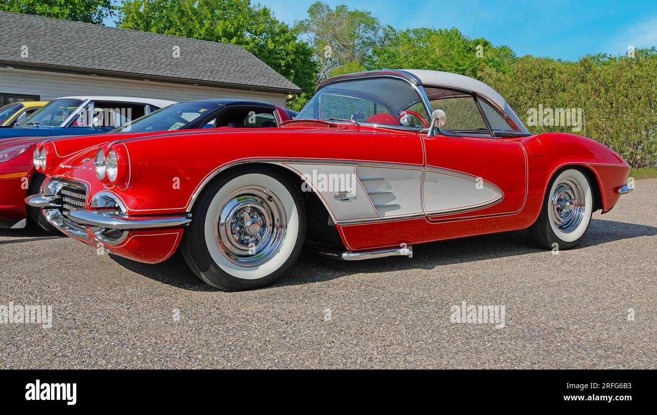 La piccola Red Corvette Chevrolet Foto Stock