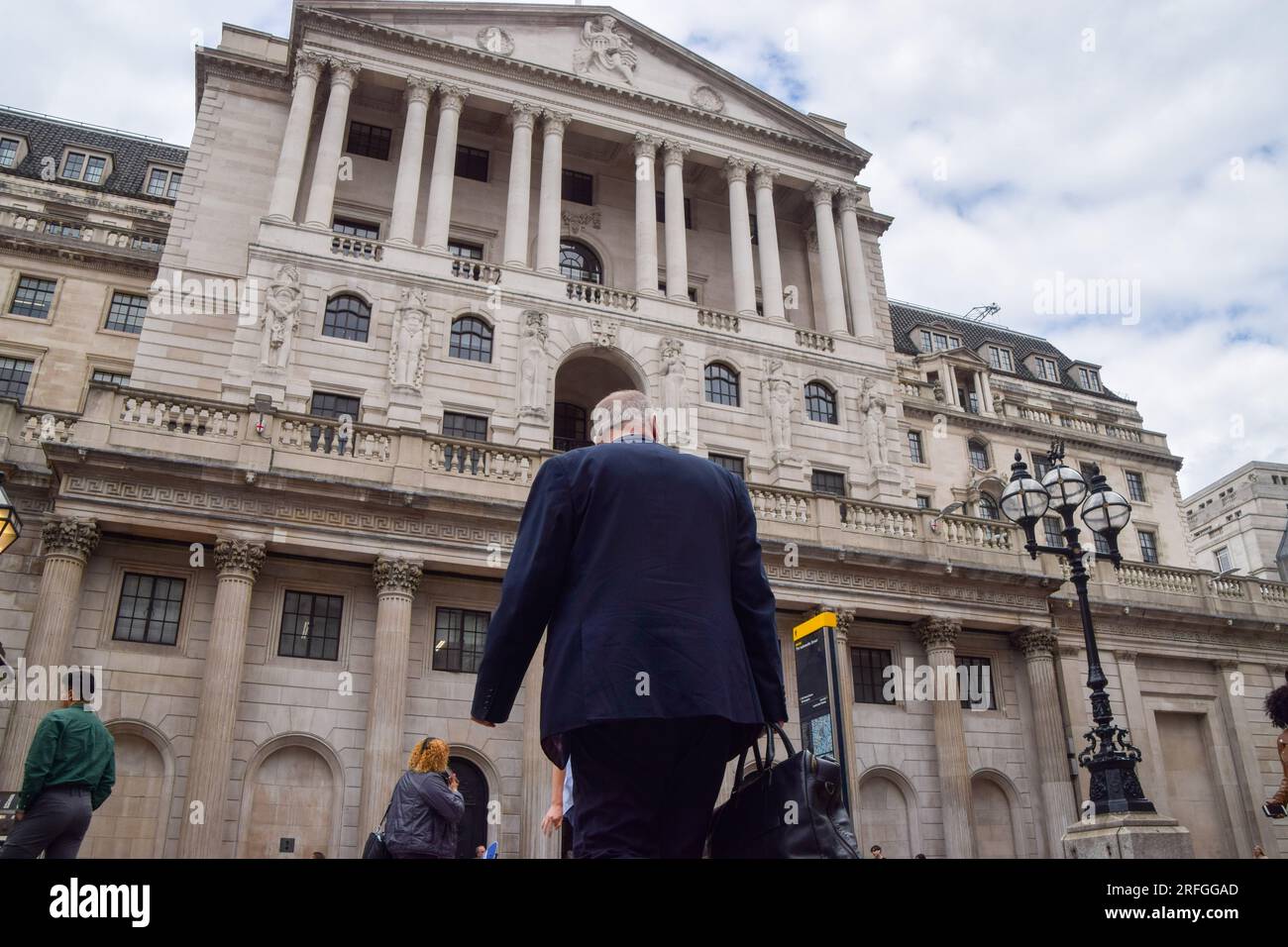 Londra, Regno Unito. 3 agosto 2023. Visione generale della Banca d'Inghilterra come i tassi di interesse sono aumentati per la quattordicesima volta consecutiva. (Immagine di credito: © Vuk Valcic/SOPA Images via ZUMA Press Wire) SOLO PER USO EDITORIALE! Non per USO commerciale! Foto Stock