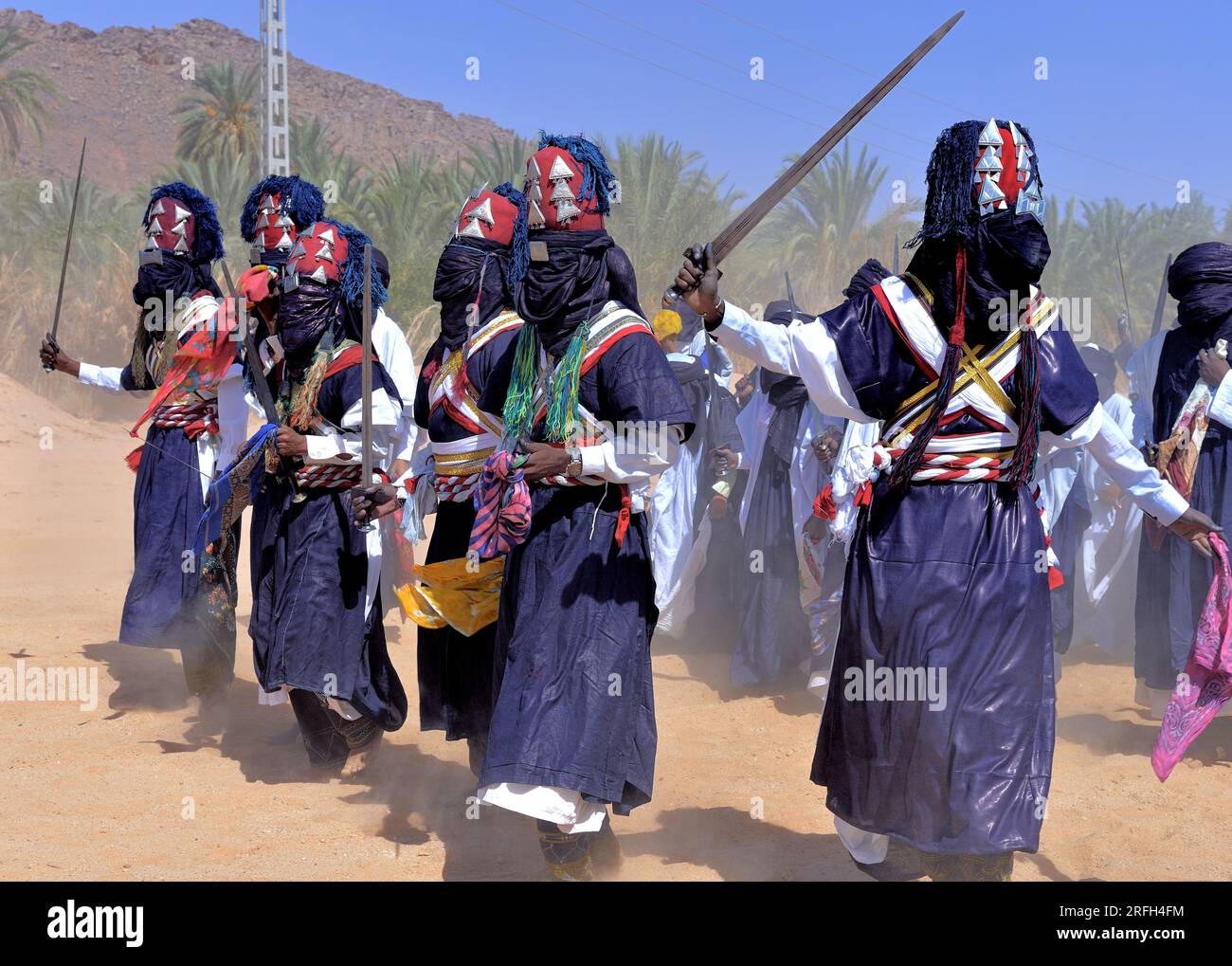 SEBIBA TOUAREG FESTIVAL NELL'OASI DI DJANET IN ALGERIA Foto Stock
