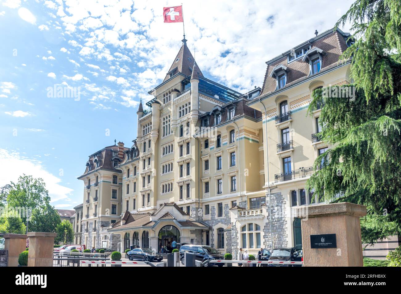 Hotel Royal Savoy, Avenue d'Ouchy, Ouchy, Losanna, Canton Vaud, Svizzera Foto Stock