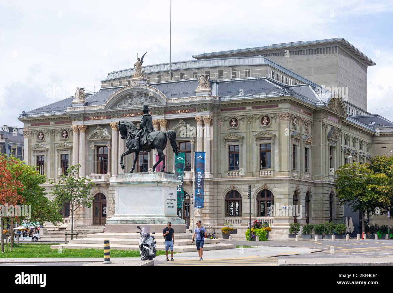Grand Théâtre de Genève (teatro delle arti dello spettacolo), Place de Neuve, Vieille-Ville, Ginevra (Genève) Cantone di Ginevra, Svizzera Foto Stock