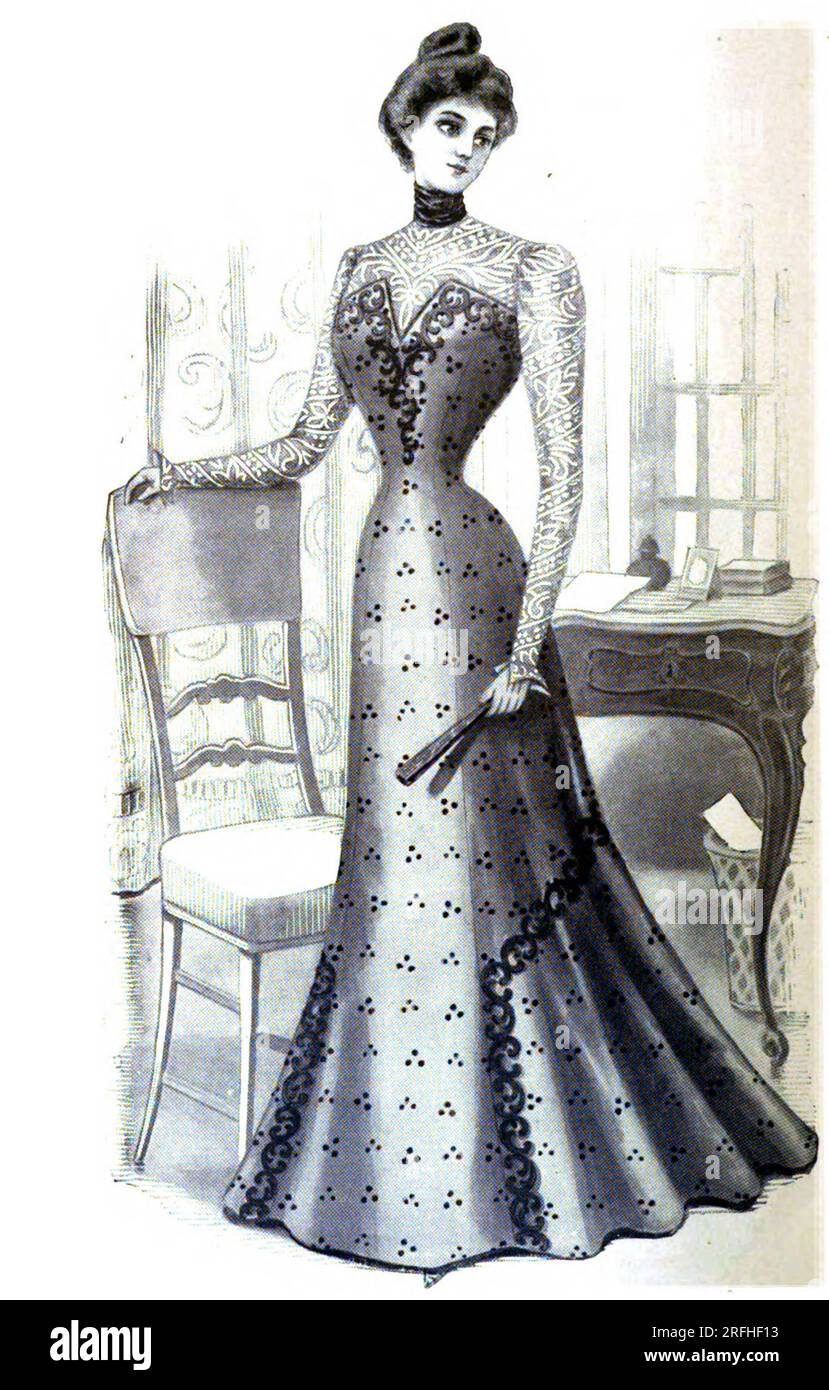 Princess Gown, Ladies Fashion, 1899 Foto Stock