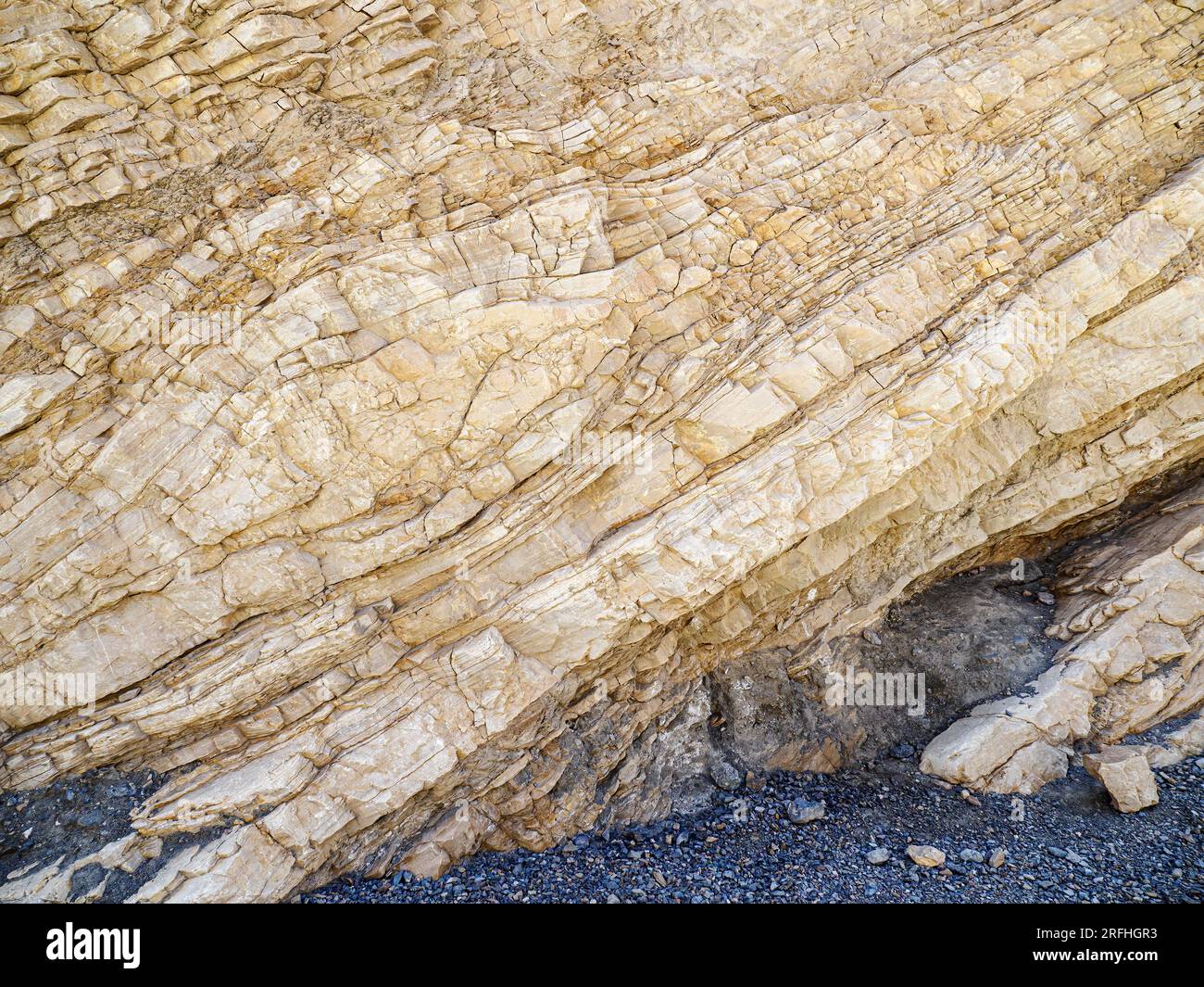 Dettagli rocciosi striati, Mosaic Canyon Trail nel Death Valley National Park, California, USA. Foto Stock