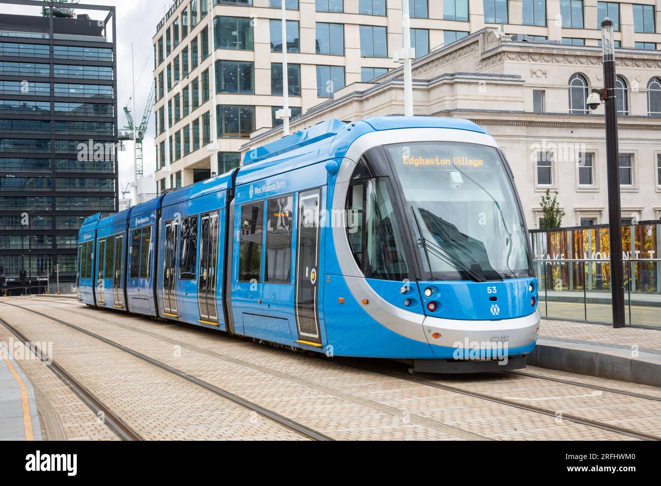 Tram a Centenary Square, Birmingham, UK 2023 Foto Stock
